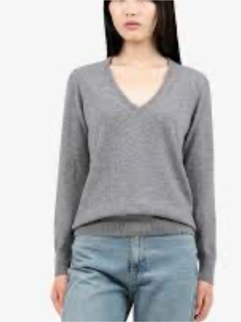LYLE & SCOTT 100% Cashmere V Neck Pullover Sweater  Size L Made in Scotland.